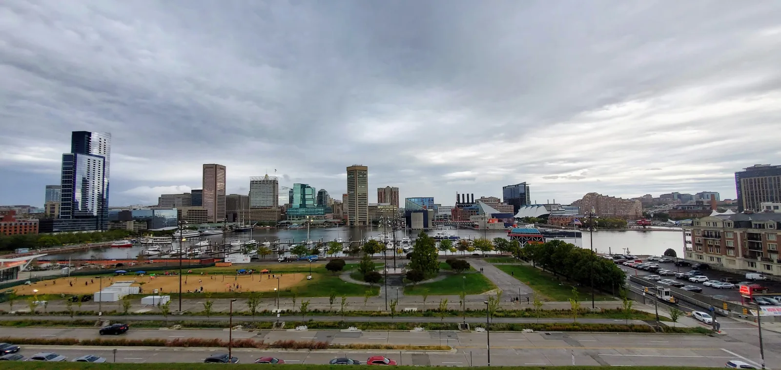 Baltimore's Inner Harbor viewed from Federal Hill Park