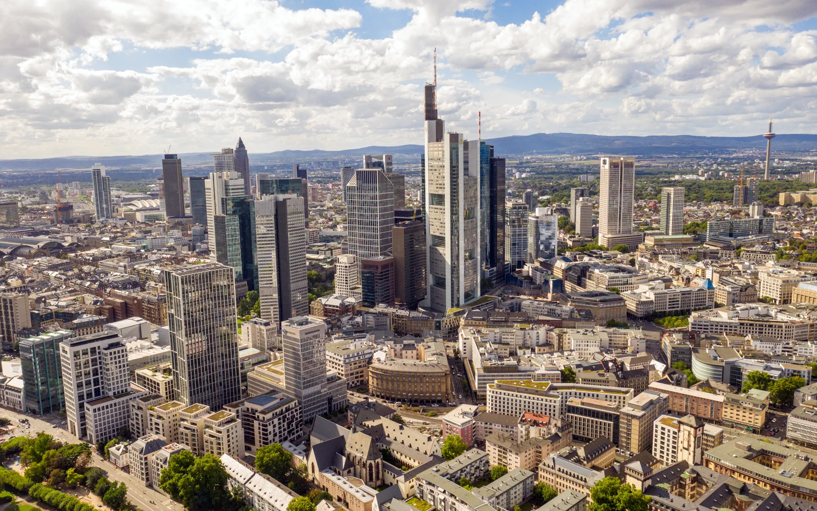Frankfurt's skyline beside the Main River