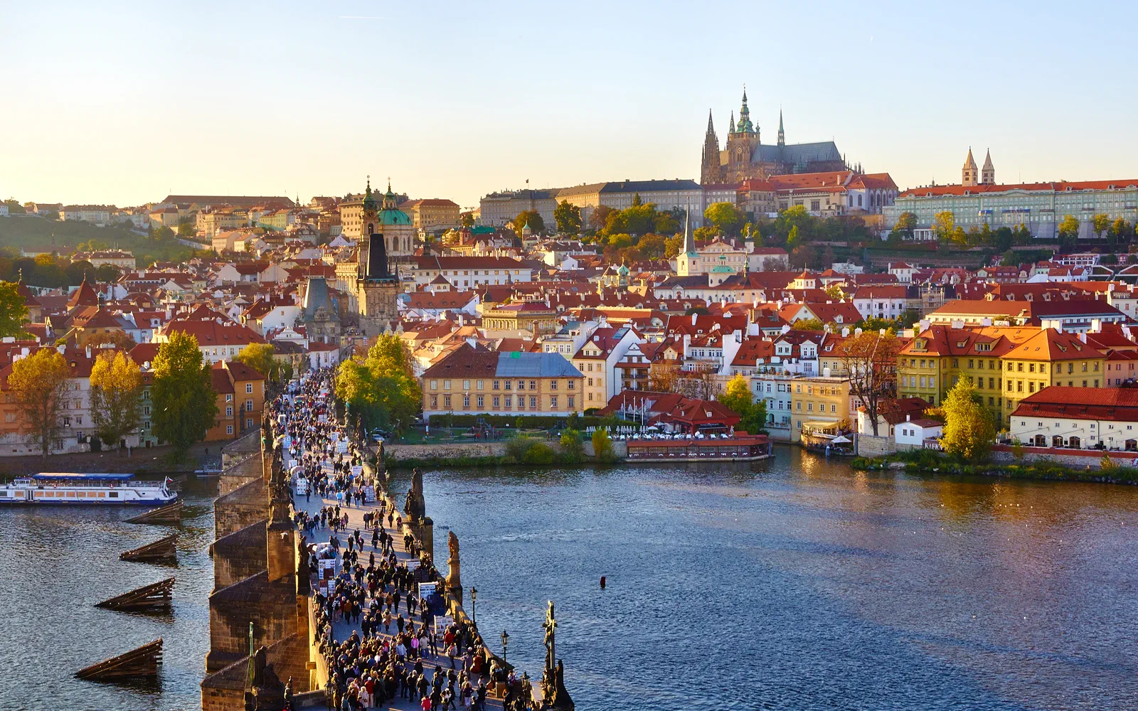 Prague's historic skyline and the Vltava